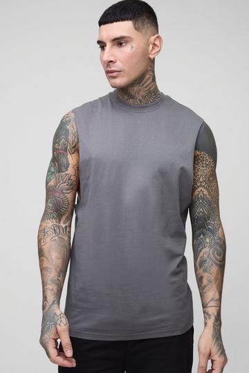 Tall Basic Drop Armhole Tank charcoal