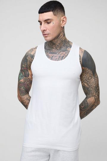 Tall Basic Vest white