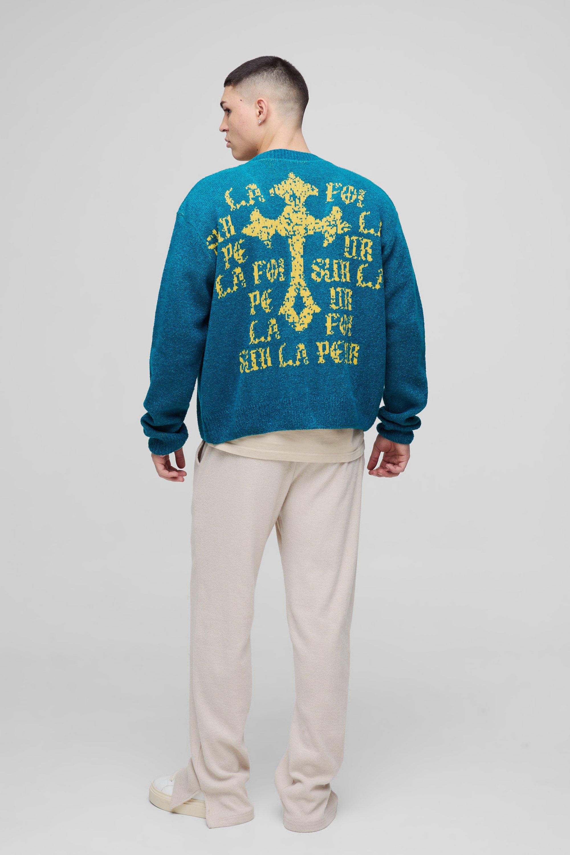 boohoo BOXY CROSS クロス ニット カーディガン 2色 boohoo BOXY CROSS クロス ニット カーディガン 2色