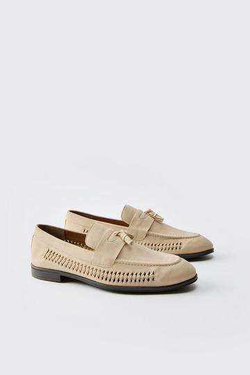 Geweven Loafers Met Kwastjes light grey