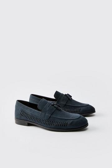 Tassel Weave Loafer navy