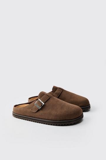 Skater Sole Buckle Detail Mule brown