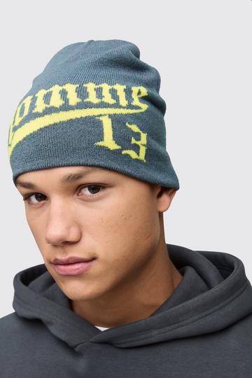 Homme Graphic Beanie grey