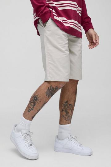 Stone Beige Tall Relaxed Fit Chino Shorts