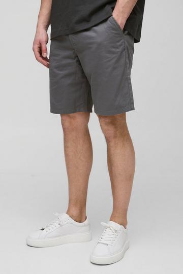 Tall Slim Fit Shorts Met Tailleband charcoal