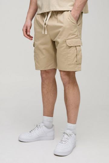 Tall Slim Fit Cargo Shorts stone