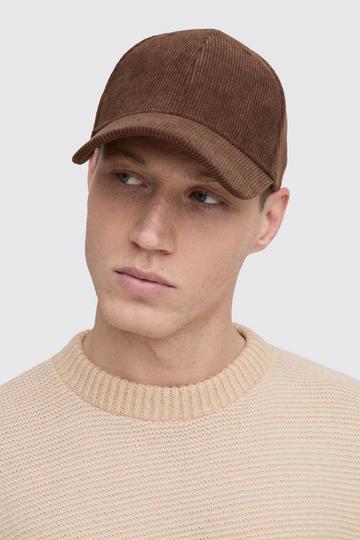 Plain Cord Cap in Brown brown