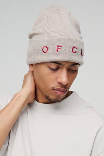 Ofcl Script Beanie ecru