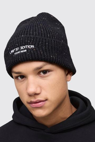 Embroidered Limited Edition Beanie charcoal