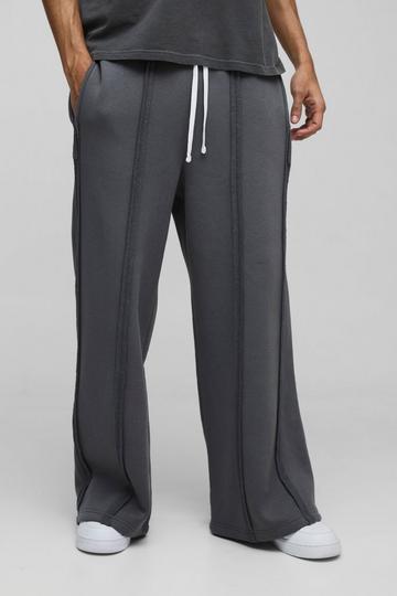 Extreme Wide Leg Exposed Seam Jogger charcoal