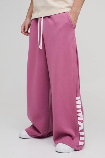 Extreme Wide Leg Pleated Gusset Jogger mauve