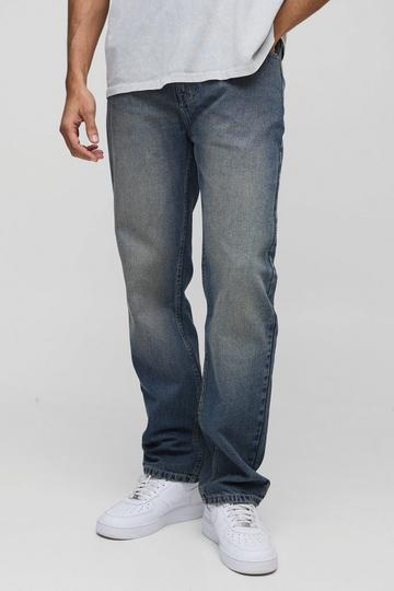 Gebleekte Vintage Jeans Met Rechte Pijpen vintage wash