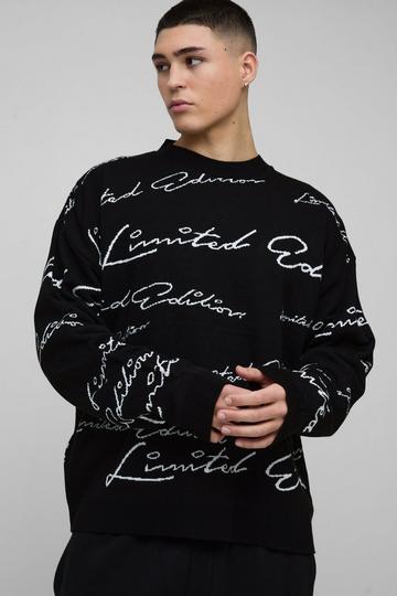 Oversized Limited Edition Knitted Jumper black