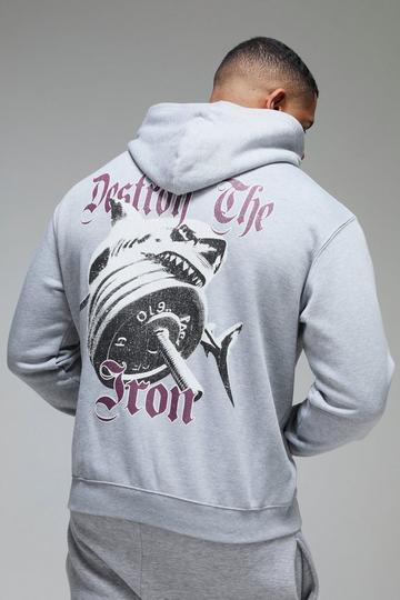 Grey Man Active Destroy The Iron Oversized Hoodie