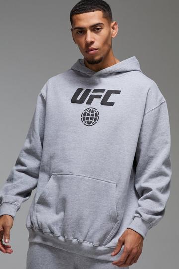 Grey Man Active Oversized UFC Puff Print License Hoodie