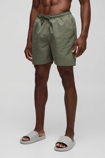 Mid Length Swim Short in Khaki khaki