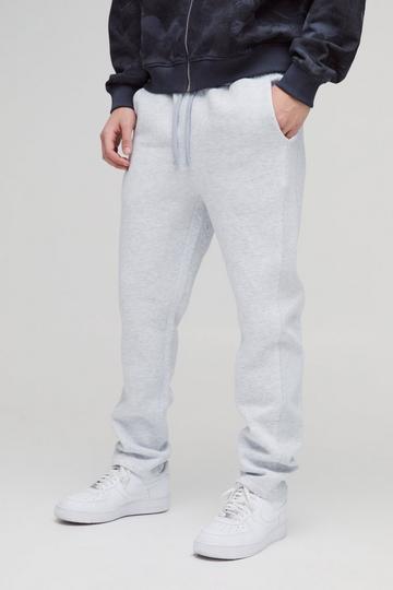 Slim Fit Rib Detail Joggers grey marl