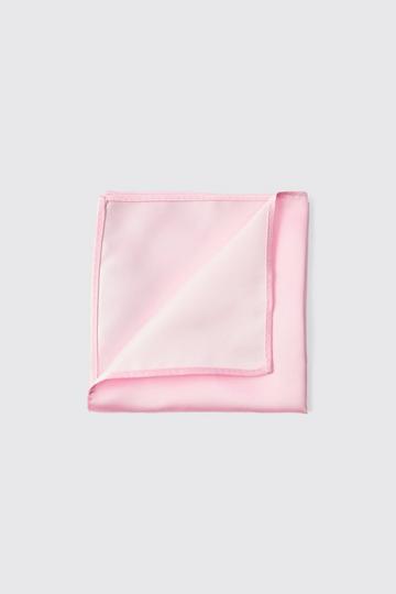 Satin Pink Pocket Square pink