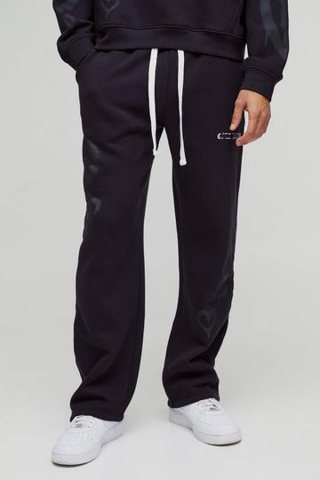 Baggy Hartjes Joggingbroek Met Print black