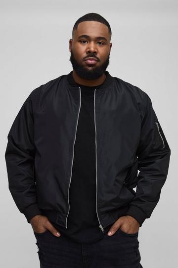 Plus Lightweight Ma1 Bomber Jacket black