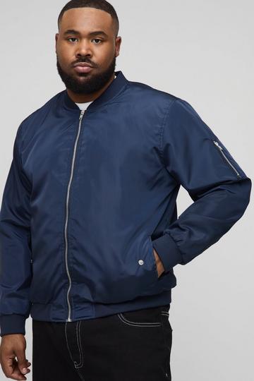 Plus Lightweight Ma1 Oversized Bomber Jacket navy