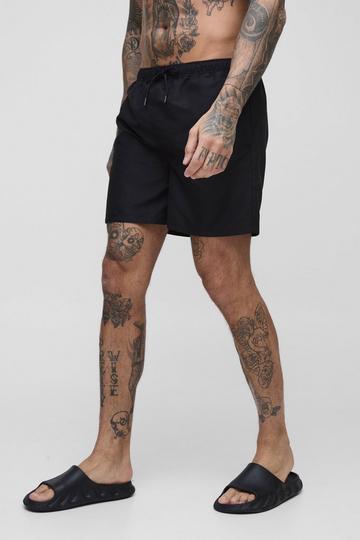 Tall Short Length Swim Shorts black