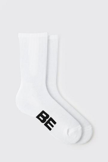 Be Mine Jacquard Socks white