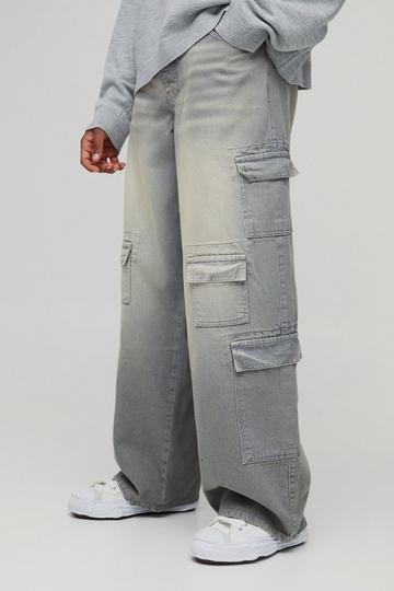 Tall Baggy Cargo Jeans Met Zakken grey