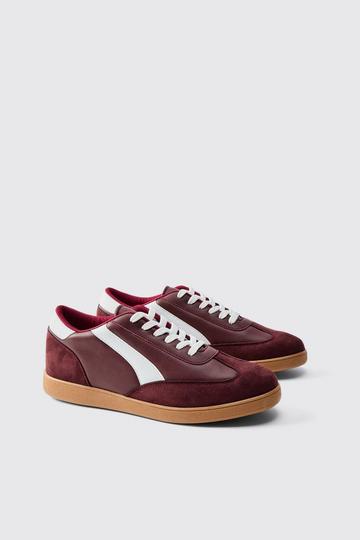 Contrast Panel Trainer burgundy