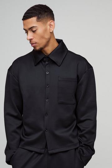 Regular Fit Scuba Overshirt black