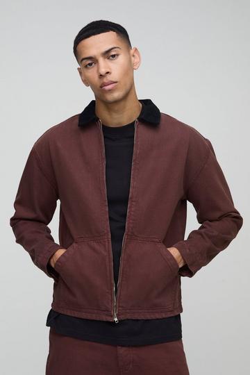 Regular Twill Jacket chocolate