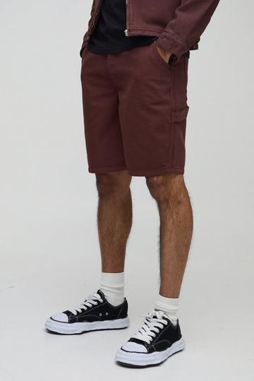 Relaxed Fit Twill Worker Short chocolate