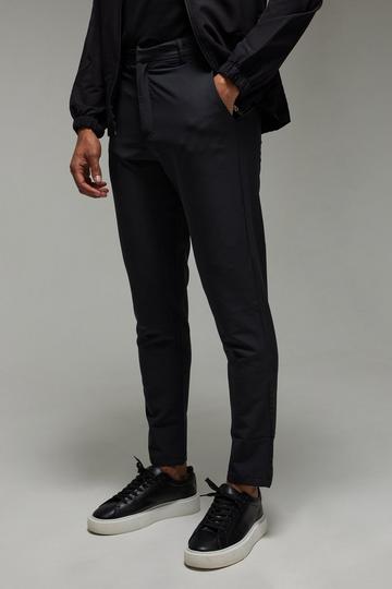 Man Toelopende Stretch Golf Broek charcoal