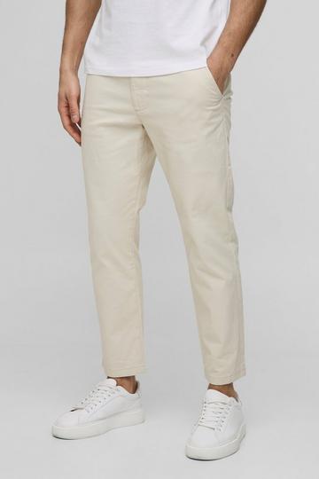 Korte Strakke Chino's Met Tailleband En Tailleband stone