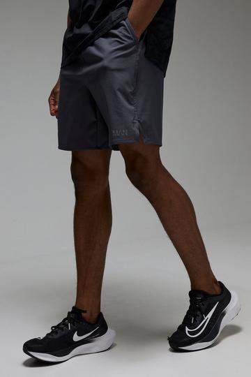 Man Active Stretch Woven 7inch Short charcoal