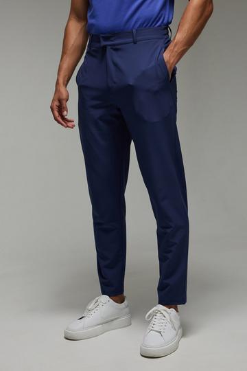 Man Active Stretch Tapered Golf Trousers navy