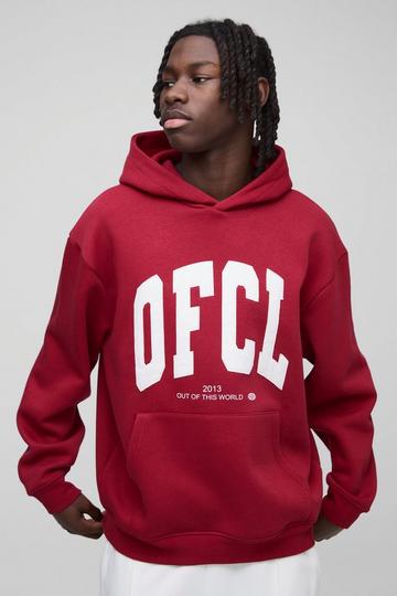 Oversized OFCL Hoodie red