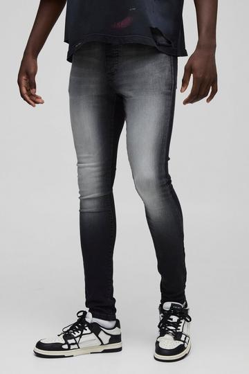 Extreem Gebleekte Super Skinny Stretch Skinny Jeans charcoal