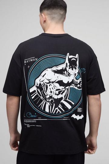 Oversized DC Batman License Print T-Shirt black