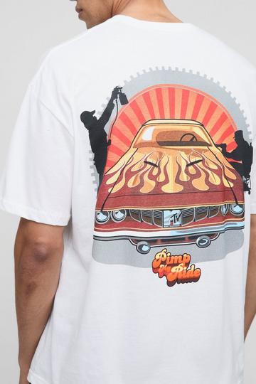 Oversized Pimp My Ride License Print T-Shirt white