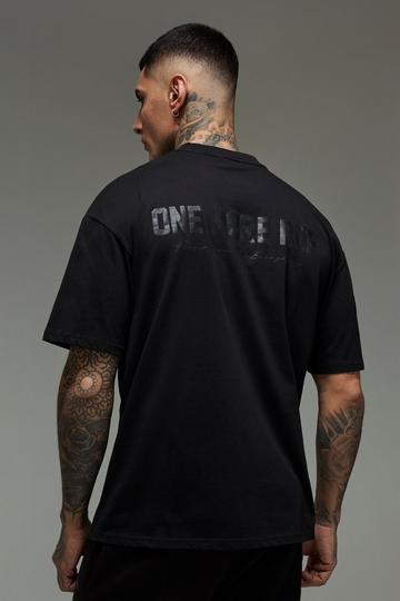 Tall Man Active Oversized Extended Neck One More Rep T-shirt black