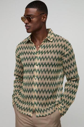 Oversized Overhemd Met Lange Mouwen En Kraag green