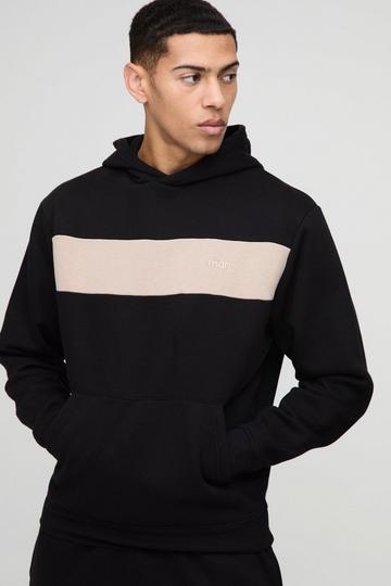 Black Man Colour Block Hoodie