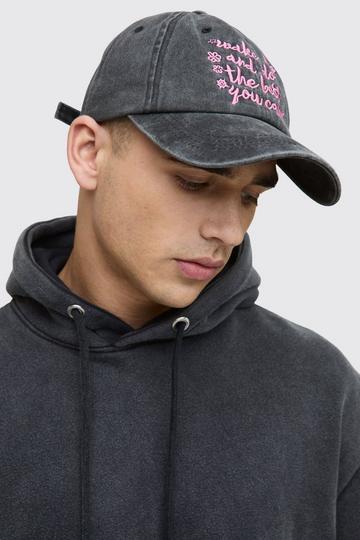 Geborduurde Pet Met Tekst pink
