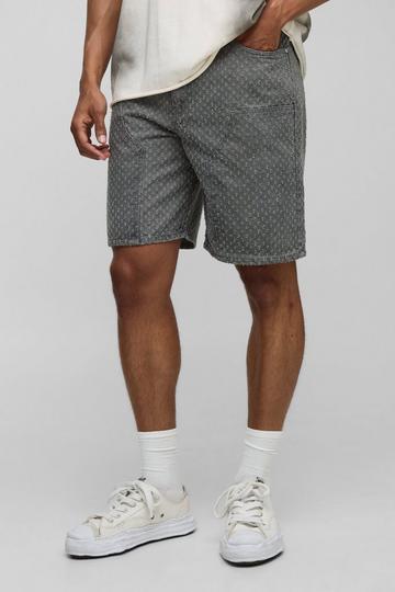 Onbewerkte Baggy Denim Joggingbroek In Grijs grey