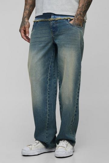 Tall Contrast Wash Relaxed Fit Jeans mid wash
