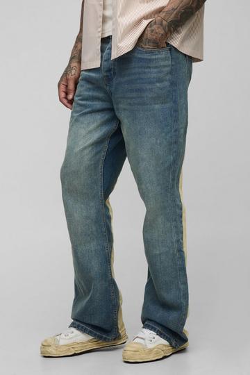 Tall Gusset Back Panel Relaxed Flared Jeans vintage wash