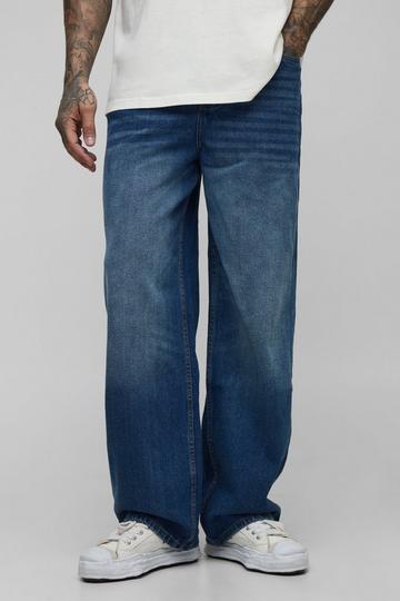 Tall Rip & Repair Relaxed Fit Jeans mid wash