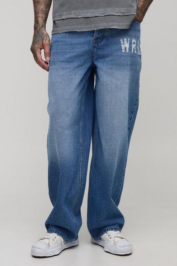 Tall WRLDWIDE Distressed Relaxed Fit Jeans light wash