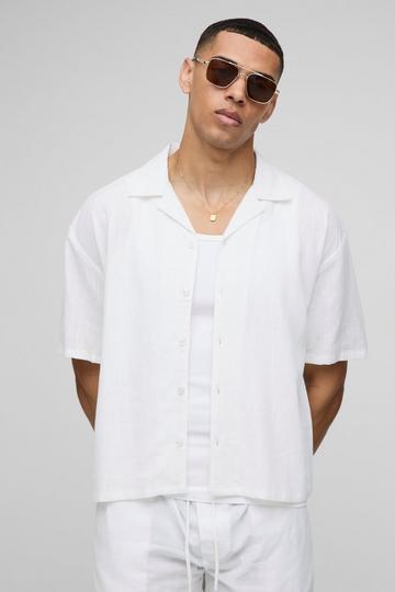 Oversized Dikke Linnen Blouse white